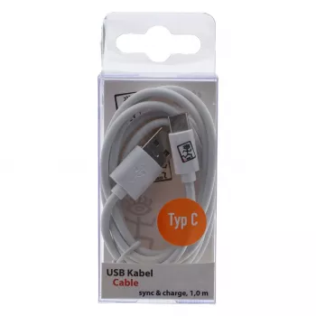 USB-kaabel 2GO 795925 1m Micro-USB B USB C USB 3.2 Gen 1 valge