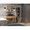 Vannitoa hoiukapp Topeshop NEL IV ANTR/ART — vabalt seisev, Grafiit/Tamm, 3 riiulit, 310×300×1740 mm