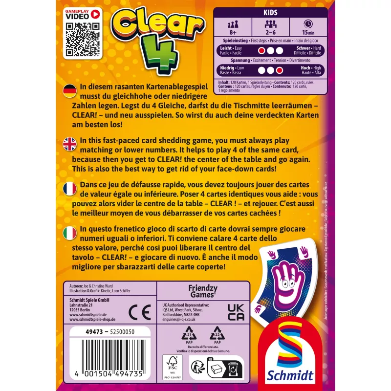 Clear 4, kaardimäng