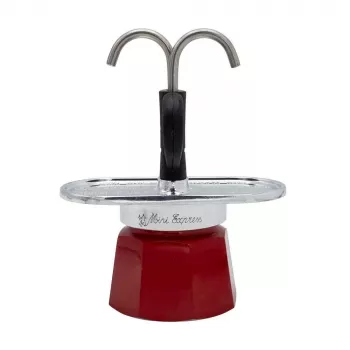 Bialetti Mini Express Magritte Moka pot Punane, Hõbedane