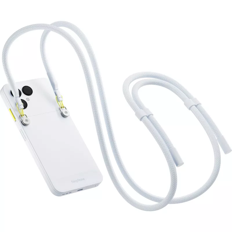 Kanderihm Pilvevalge Aas Valge Fairphone 6 jaoks Tagakaas. Viimistletud valgena. Originaalne FAIRPHONE toode — MPN: F6LANY-1WH-WW1 · EAN: