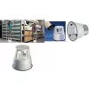 WEDO Rollhocker, plastist, hall – RAL 7012 taaskasutatavast plastist, 3 vedrul asetseva rattaga (212 212)