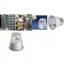 WEDO Rollhocker, plastist, hall – RAL 7012 taaskasutatavast plastist, 3 vedrul asetseva rattaga (212 212)
