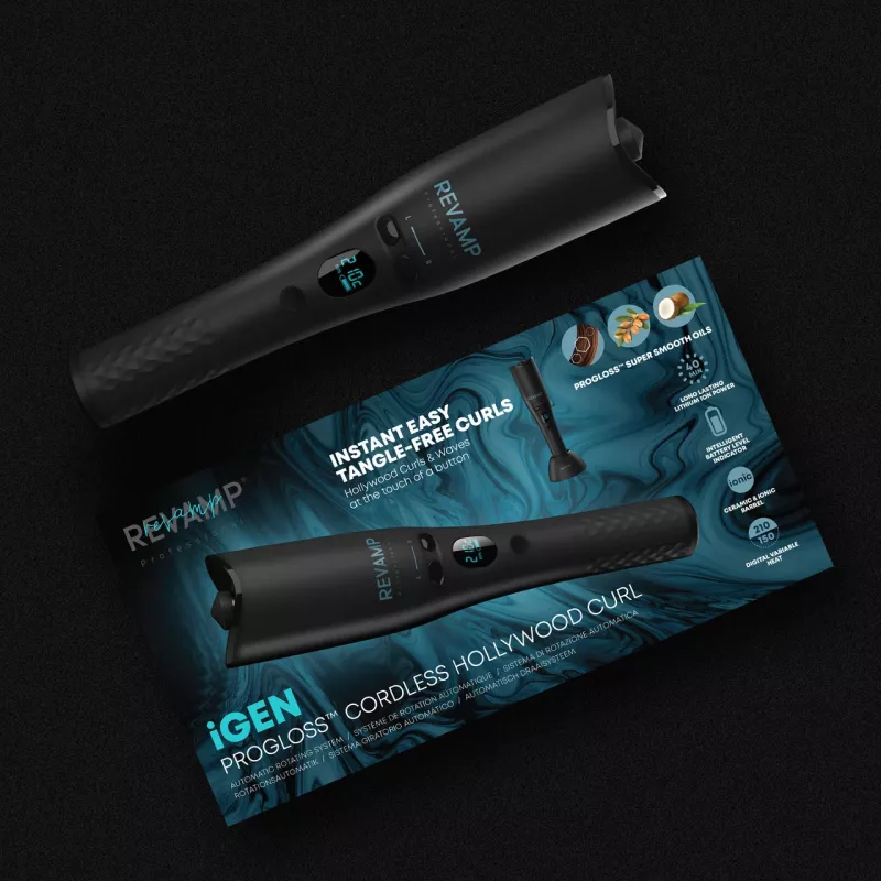 Revamp CL-2750-EU2 iGEN Cordless Progloss Hollywood Curl automaatne pöörlev lokirull