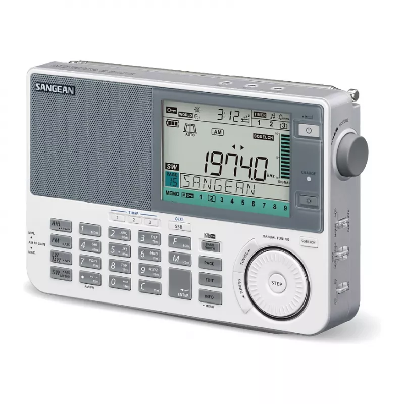 Kaasaskantav raadio Sangean ATS-909 X2 — valge — AM FM SW digitaalne häälestus