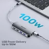 USB-C Hub Unitek D1122A01 koos 2x HDMI 4K ja 100W toiteedastusega