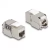 DeLOCK'i RJ45 pesa keystone-moodul LSA-le Cat.6A LED-iga, hõbevalge