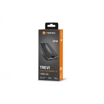 NATEC TREVI SLIM Q V2 Liitiumpolümeer (LiPo) 10000 mAh Must