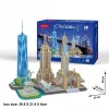 3D pusle CubicFun New York City City Line, 123 tükki, 370×420 mm, vanusele 8+