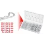 Poritiibade kinnitusdetailide komplekt KS Tools 970.0060 — 150 tk, läbimõõdud 1.8×33 kuni 3.9×75 mm