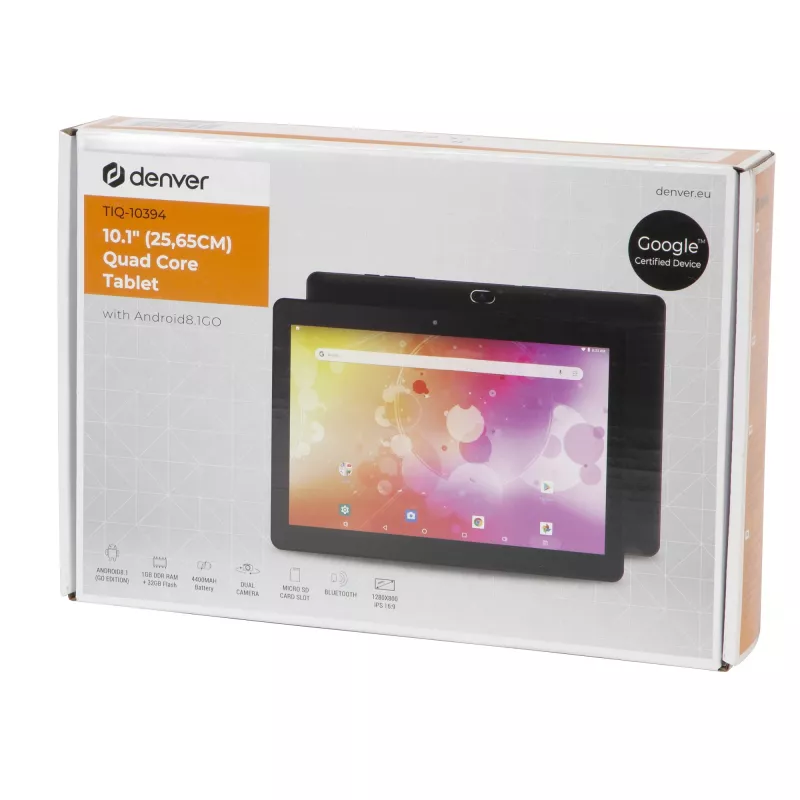 Tahvelarvuti Denver TIQ-10394 10.1 tolli 1.2 GHz 1 GB RAM 32 GB Android 8.1 Go