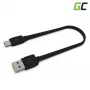 USB A – USB C kaabel roheline Cell KABGC03 — 0,25 m, must, 480 Mbit/s