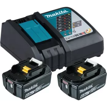 Makita DC18RC - akulaadija + aku 2 x - Li-Ion - 6 Ah - 108 Wh - 1 x aku laadimine (199480-6)