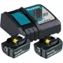 Makita DC18RC - akulaadija + aku 2 x - Li-Ion - 6 Ah - 108 Wh - 1 x aku laadimine (199480-6)