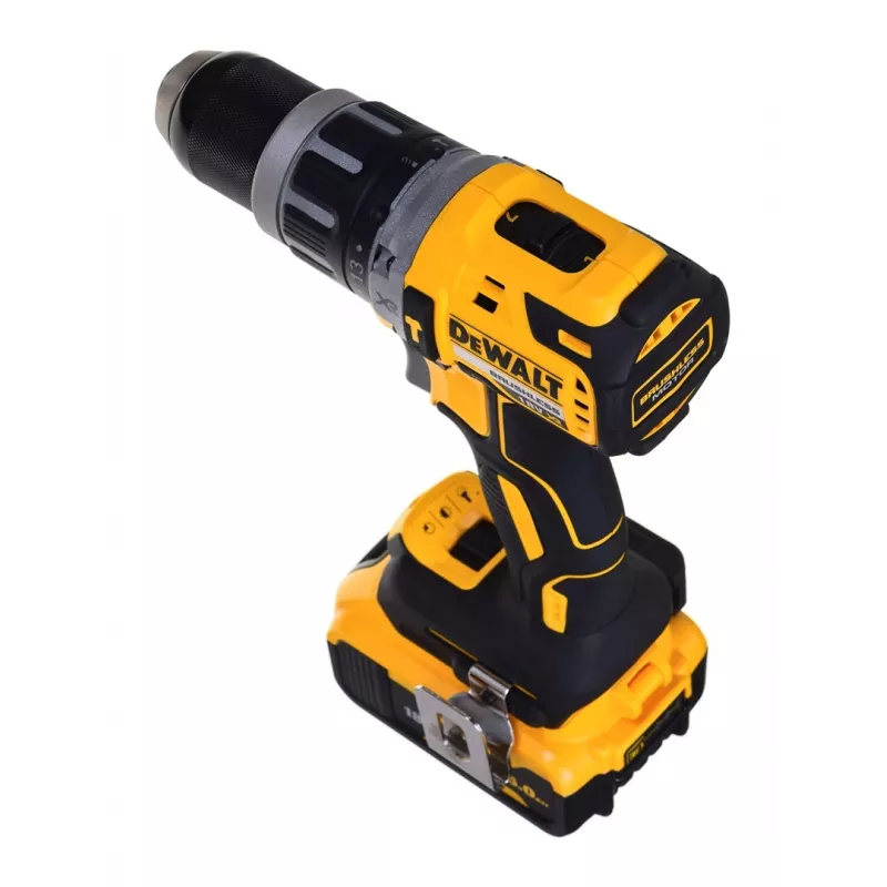 Tööriistakomplekt DeWALT DCK2080P2T-QW — 18V Li-Ion 5Ah (2x), DCG405 nurklihvija, puur-kruvikeeraja, M14 lihvimisketta keere, kohver