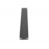 Rack blanking panel Extralink Front Blank Panel 1U 19 inch Must, terasest korpus