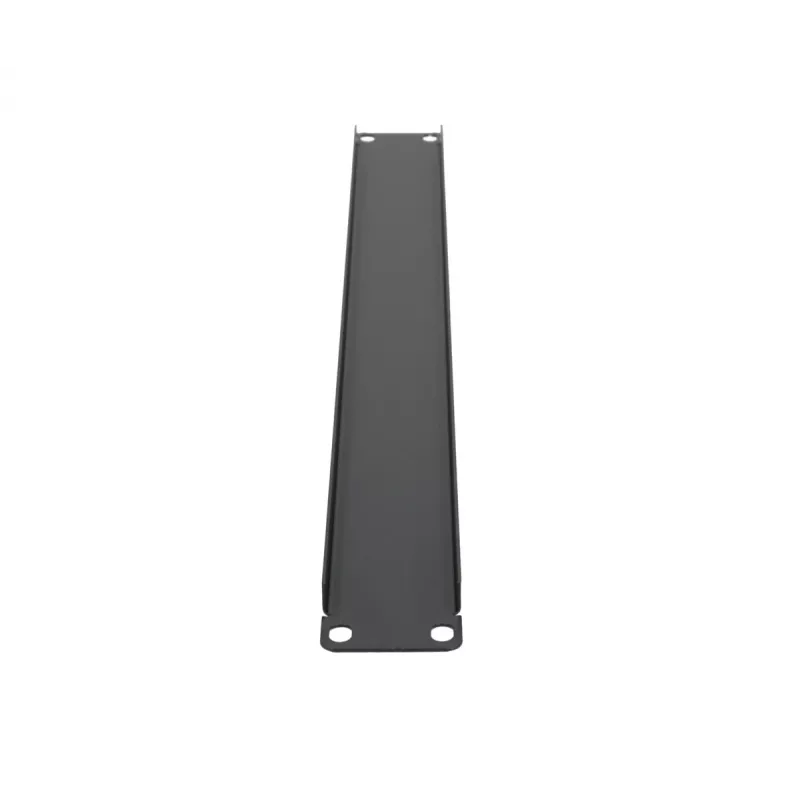 Rack blanking panel Extralink Front Blank Panel 1U 19 inch Must, terasest korpus