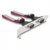 DeLOCK Mini PCIe kaart täissuuruses – 2 x jada RS-232 D-Sub 9 kontaktiga