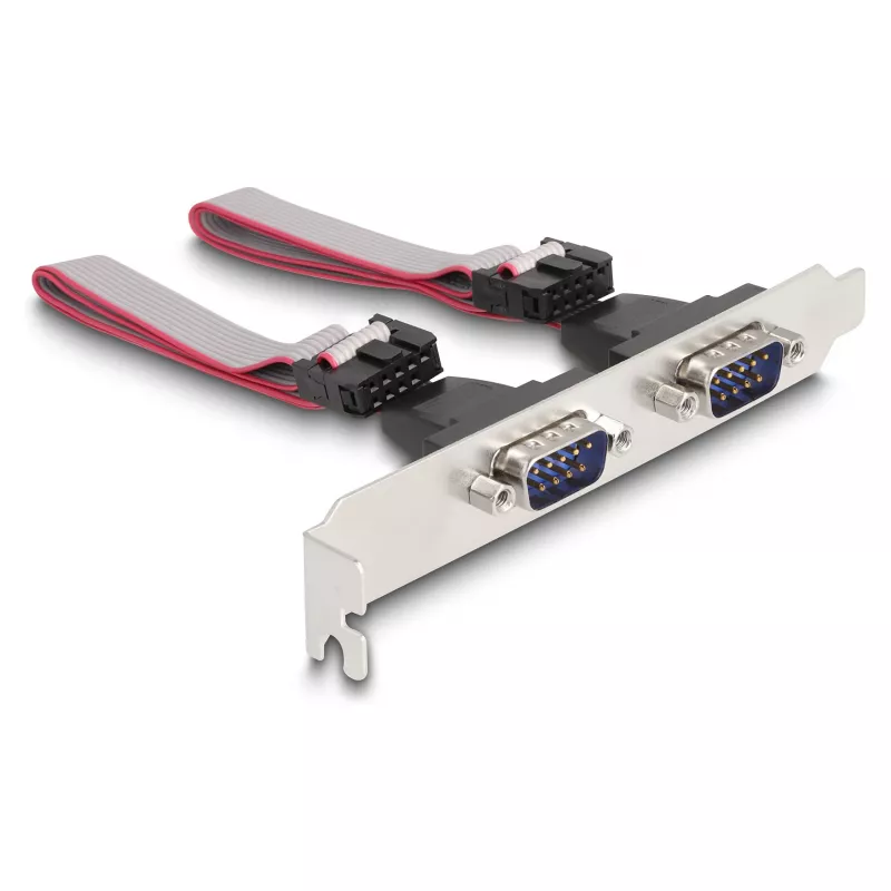 DeLOCK Mini PCIe kaart täissuuruses – 2 x jada RS-232 D-Sub 9 kontaktiga
