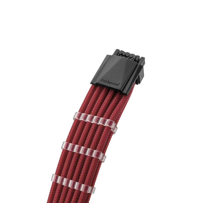 CableMod C-Series PRO ModMesh 12VHPWR kuni 3x PCI-e kaabel Corsairile - 60cm, tumepunane