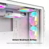 Montech HP140 ARGB PWM 14 cm valge ventilaator Rifle-laagriga