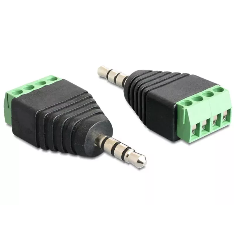 Kaablisuguvaheti DeLOCK 65453 3.5mm 4kontaktiline Must Roheline