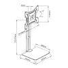TV seinakinnitus MACLEAN MC-451 riiuli ja kaldereguleerimisega, VESA 75x75–200x200 mm, kuni 20 kg, 15–42-tollistele ekraanidele