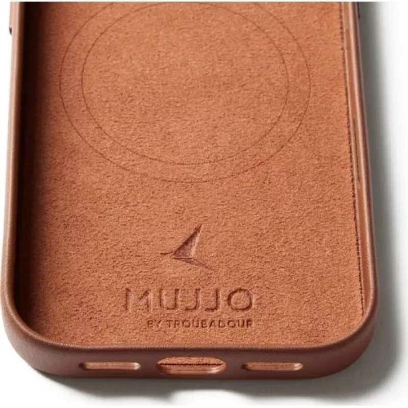 Mujjo täisnahast MagSafe ümbris iPhone 17 Pro jaoks, pruun