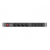 Toitejaotusseade LANBERG PDU-04E04I-0200-IEC-BK — 1U, 4 E-tüüpi pesa, 2 m kaabel, 10 A, 220–250 V