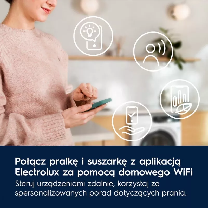Pesukuivatusrest Electrolux EW7D585UCP 8 kg soojuspump, kondensatsioonkuivatus