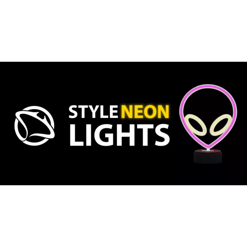 Lauavalgusti MANTA SNL86PK Style Neon Lights UFO Pink – dekoratiivne neoonstiilis roosa valgusti