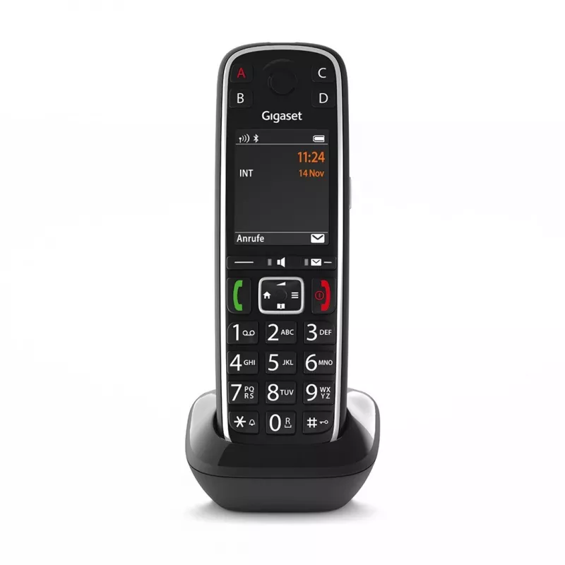 Gigaset E720HX Analoog/DECT telefon Kõne tuvastus Must