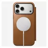 Mobiiltelefoni flippümbris Nomad Modern Leather Folio kate iPhone 17 Pro Max jaoks — Tan, mahutab kuni 17,5 cm (6,9 tolli) ekraani, 4 kaarditaskut
