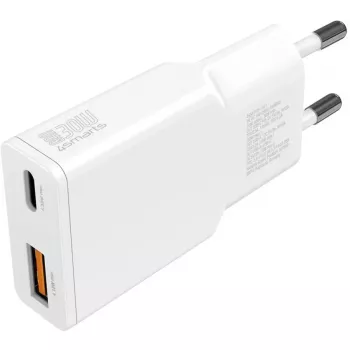 Laadija 4smarts PDPlug Duos õhuke nutitelefon tahvelarvuti valge vahelduvvool kiirlaadimine