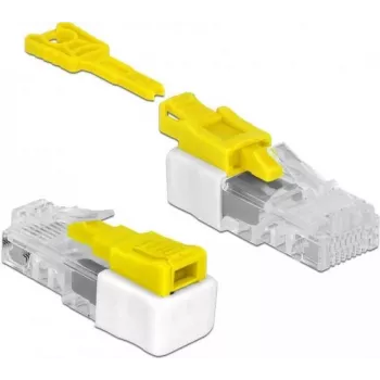 Juhtmepistik RJ45 DeLOCK 85334 valge kollane