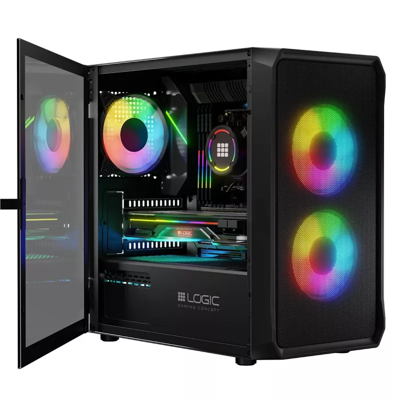 Arvutikorpus Logic Concept Portos Mini ARGB Micro ATX Must