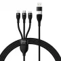 USB-kaabel Baseus CASS030101 1,2 m USB A/USB C USB C/Micro-USB B/Lightning must