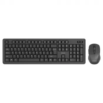 Savio KB-03 klaviatuur ja hiir komplekt kodu/kontori jaoks, USB, QWERTY, USA inglise, must