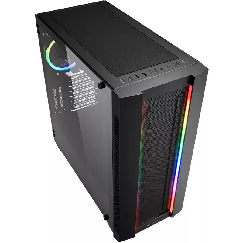 Sharkoon Elite Shark CA200M - Tower - E-ATX / SSI EEB - aknafassaadiga külgpaneel (karastatud klaas)