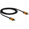 HDMI kaabel DeLOCK 85727 1m tüüp A mees-mees must kuldne