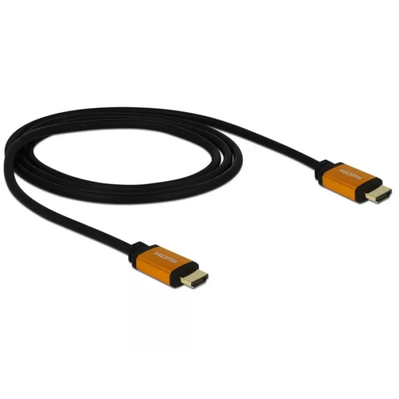HDMI kaabel DeLOCK 85727 1m tüüp A mees-mees must kuldne