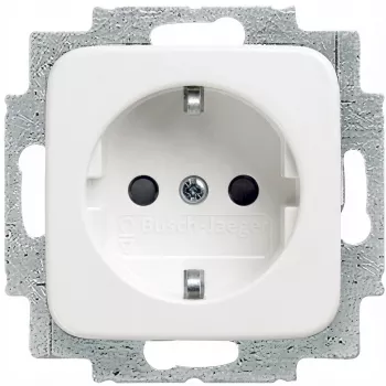 BUSCH JAEGER 2CKA002011A1888 – Tüüp F – 2P+E – Valge – IP20 – 250 V – 16 A