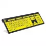Klaviatuur Logickeyboard XL Print NERO Office USB QWERTZ Saksa Must Kollane