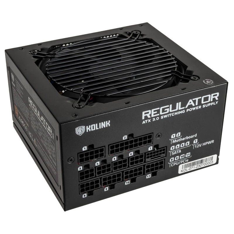 Kolink Regulator 80 PLUS Gold toiteplokk, ATX 3.0, PCIe 5.0, moodul - 750 vatti