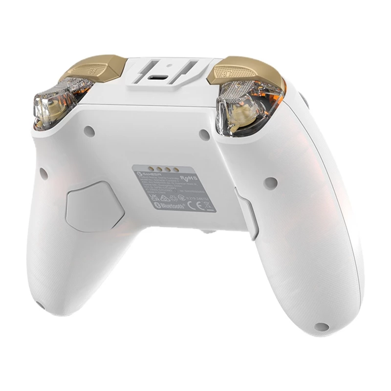 Juhtmevaba mängukontroller GameSir Cyclone 2 HRG1001 — Bluetooth, ergonoomiline disain, valge