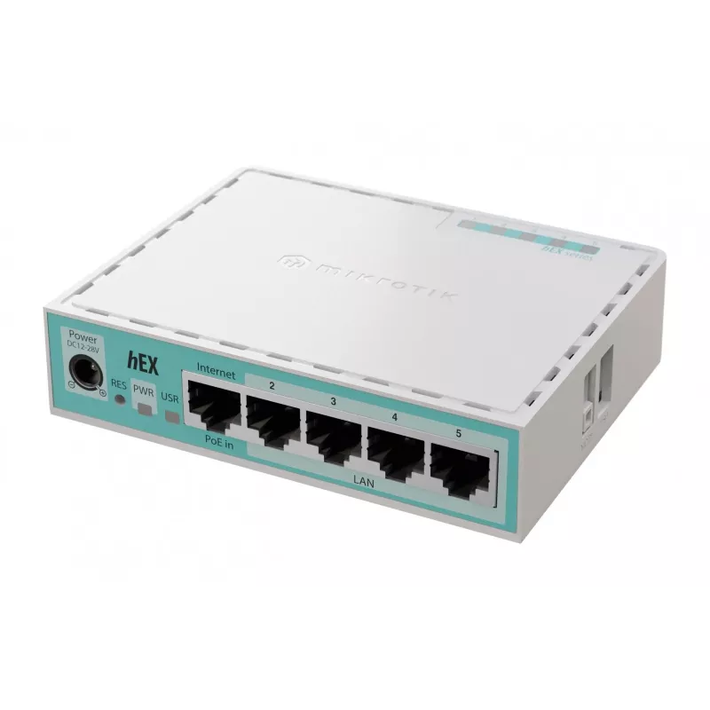 Mikrotik hEX juhtmega ruuter Gigabit Ethernet Valge