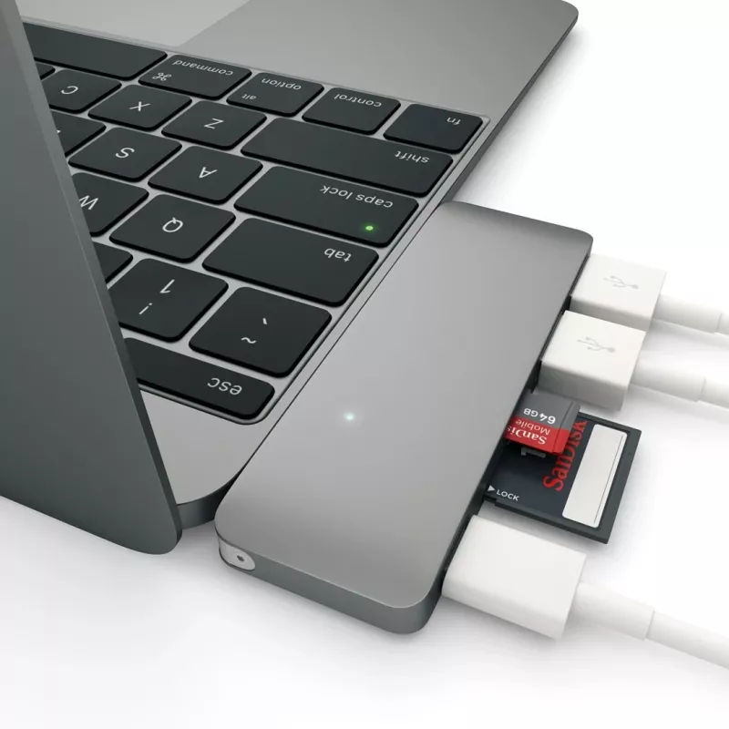 Satechi ST-TCUPM Type-C USB 3.0 kombineeritud jaotur 3 ühes