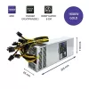 Qoltec 50177 PCI-E toiteplokk Smart 1600W | 80 Plus Gold - andmekaeve