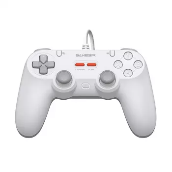 Juhtmega mängupult GameSir T3 Lite WT valge — ergonoomiline juhtmega pulk, ühildub arvutiga