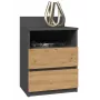 Top E Shop M1 ANTRACYT/ARTISAN öökapp, 2 sahtlit, tamm